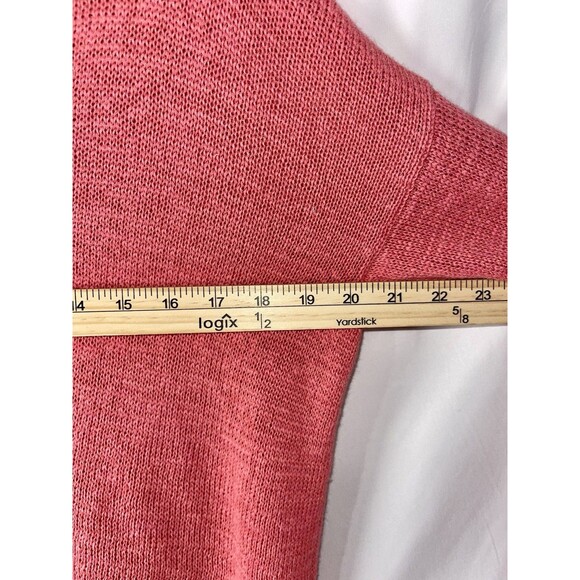 LOFT Sweater Pink/Coral Lace Neck Women’s Size Small - Picture 6 of 7
